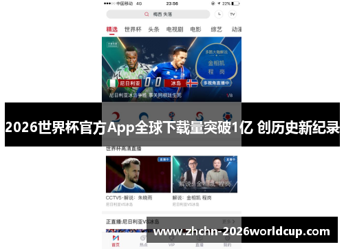 2026世界杯官方App全球下载量突破1亿 创历史新纪录 2026世界杯官方App全球下载量突破1亿 创历史新纪录